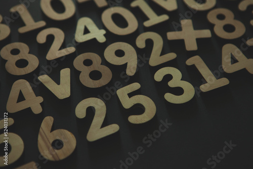 Background or texture of numbers. Finance data concept. Mathematic. Seamless pattern with numbers. Finance concept. 