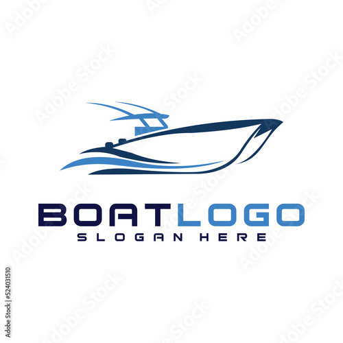 boat logo vector design template