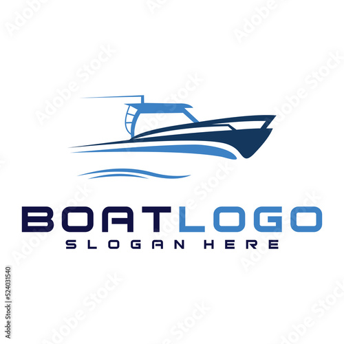 boat logo vector design template