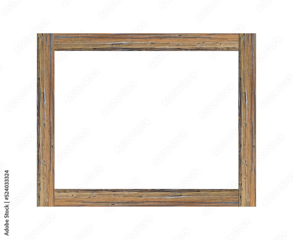 Wood picture frame isolated on transparent background - PNG format. Wood picture frame isolated on transparent background - PNG format.