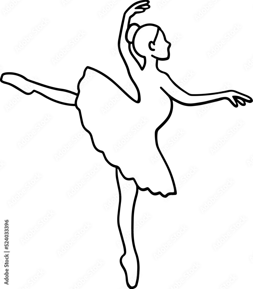 ballerina pose line art drawing ballerina pose line art drawing