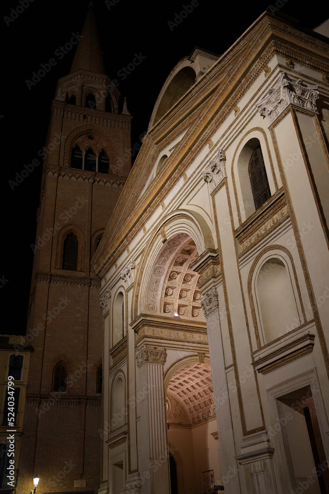 Mantua, Italy: historic buildings by night