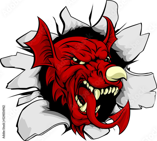 Welsh Dragon Smashing Out
