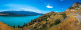 Tranquil panoramic landscape over Kalamalka Lake at Kekuli Bay Provincial Park in British Columbia, Canada