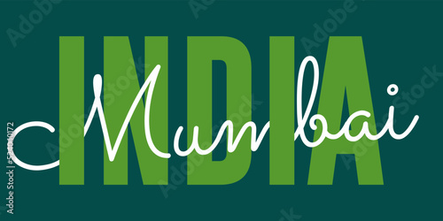 T-shirt stamp graphic, Sport wear typography emblem India, Mumbai vintage tee print, athletic apparel design shirt graphic print