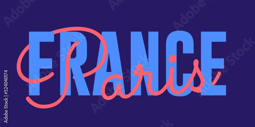 T-shirt stamp graphic, Sport wear typography emblem France, Paris vintage tee print, athletic apparel design shirt graphic print