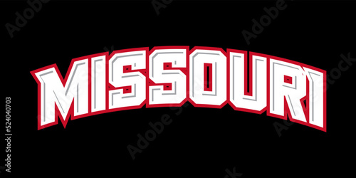 T-shirt stamp logo, USA Sport wear lettering Missouri tee print, athletic apparel design shirt graphic print