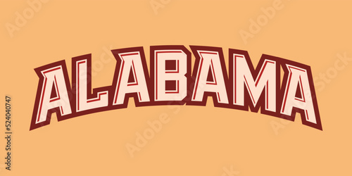 T-shirt stamp logo, USA Sport wear lettering Alabama tee print, athletic apparel design shirt graphic print