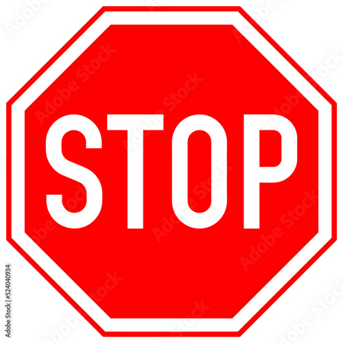 Fotografie, Obraz nvis42 NewVectorIllustrationSign nvis - red stop vector sign