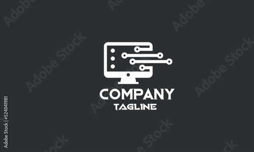minimal digital computer tech logo