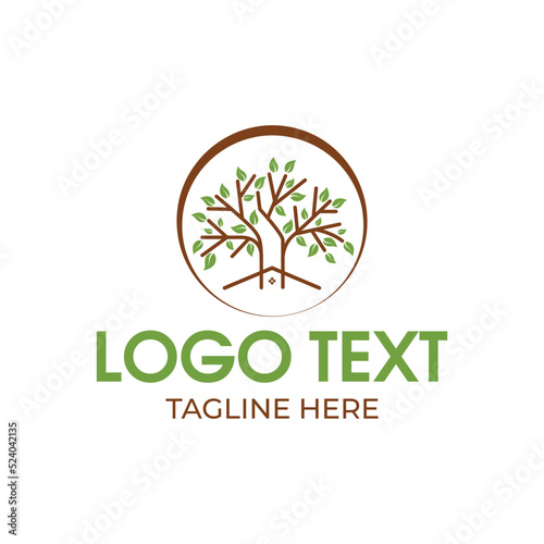 tree and house logo concept