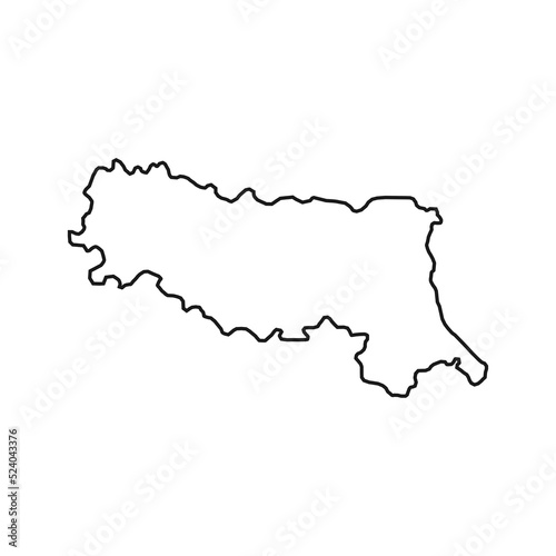 Emilia Romagna Map. Region of Italy. Vector illustration. photo