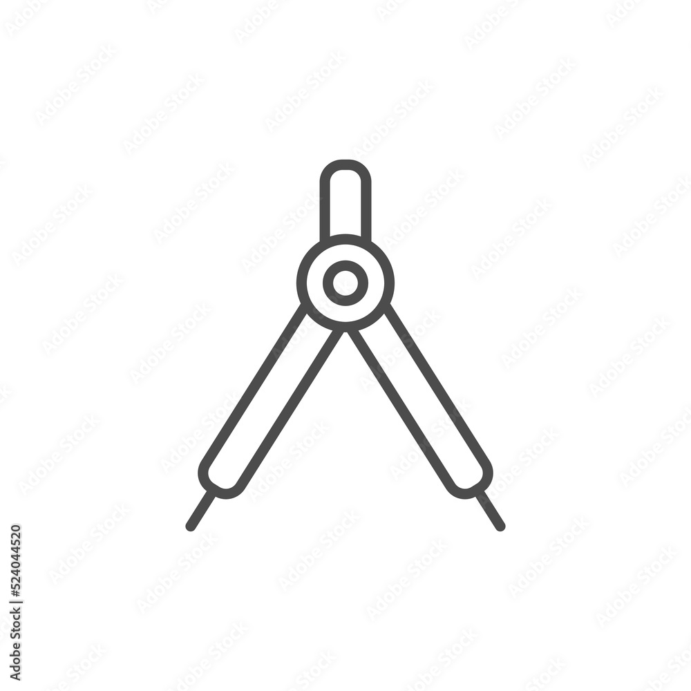 Caliper options linear icon. Thin line illustration. Vector isolated outline drawing Caliper options linear icon. Thin line illustration. Vector isolated outline drawing