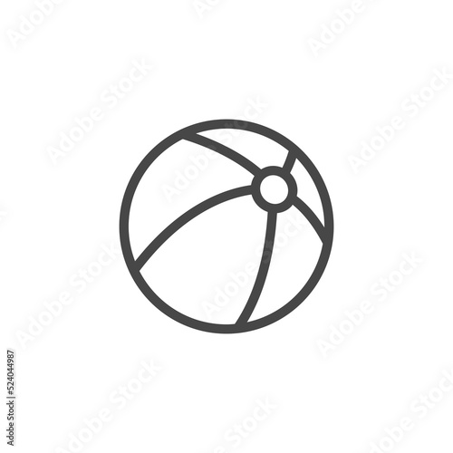 beach ball icon illustration isolated vector sign symbol.