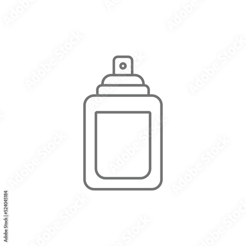 Perfume bottle vector icon on white background. Flat vector perfume bottle icon symbol sign. Perfume icon vector from men item collection. Thin line perfume outline icon vector illustration.