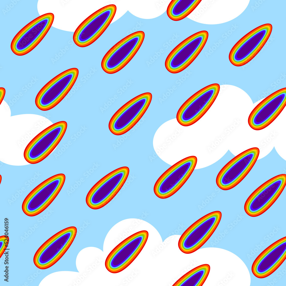 seamless pattern with rainbow drops seamless pattern with rainbow drops