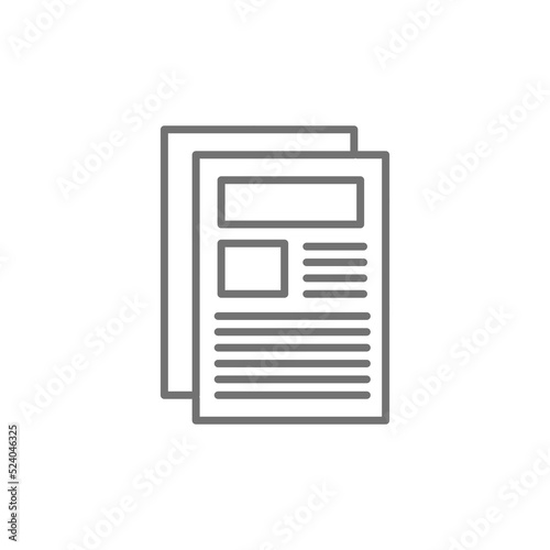 File icon vector. Document icon illustration. Document vector icon isolated vector graphic. Paper document page icon vector element. Agreement file symbol.