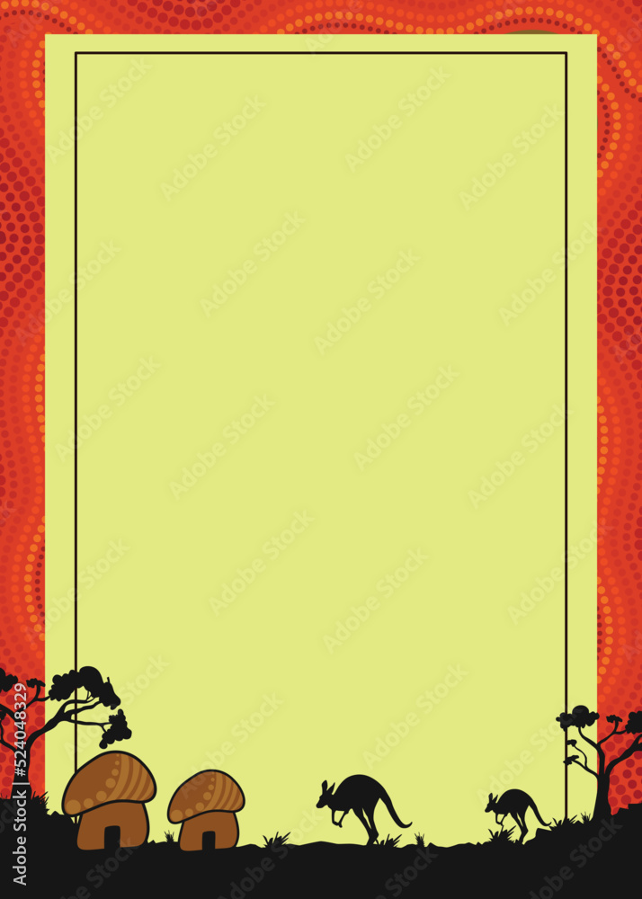 Aboriginal Art Placard Template Design Stock Vector Adobe Stock Aboriginal Art Placard Template Design Stock Vector Adobe Stock