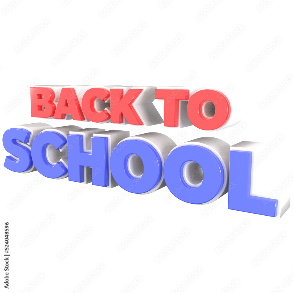 Back to school 3d lettering, for UI, poster, banner, social media post. 3D rendering Back to school 3d lettering, for UI, poster, banner, social media post. 3D rendering