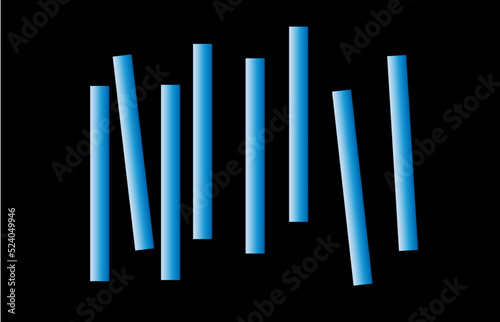Fluorescent sticks in the dark _Bright blue on a dark background