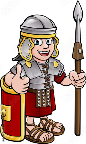 Roman Soldier Cartoon Chara...