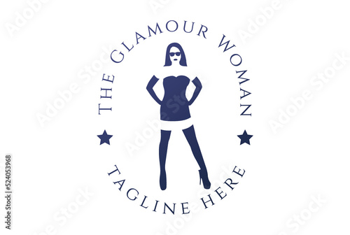 Sexy Woman Girl Lady for Model Dance or Beauty Fashion Logo Design