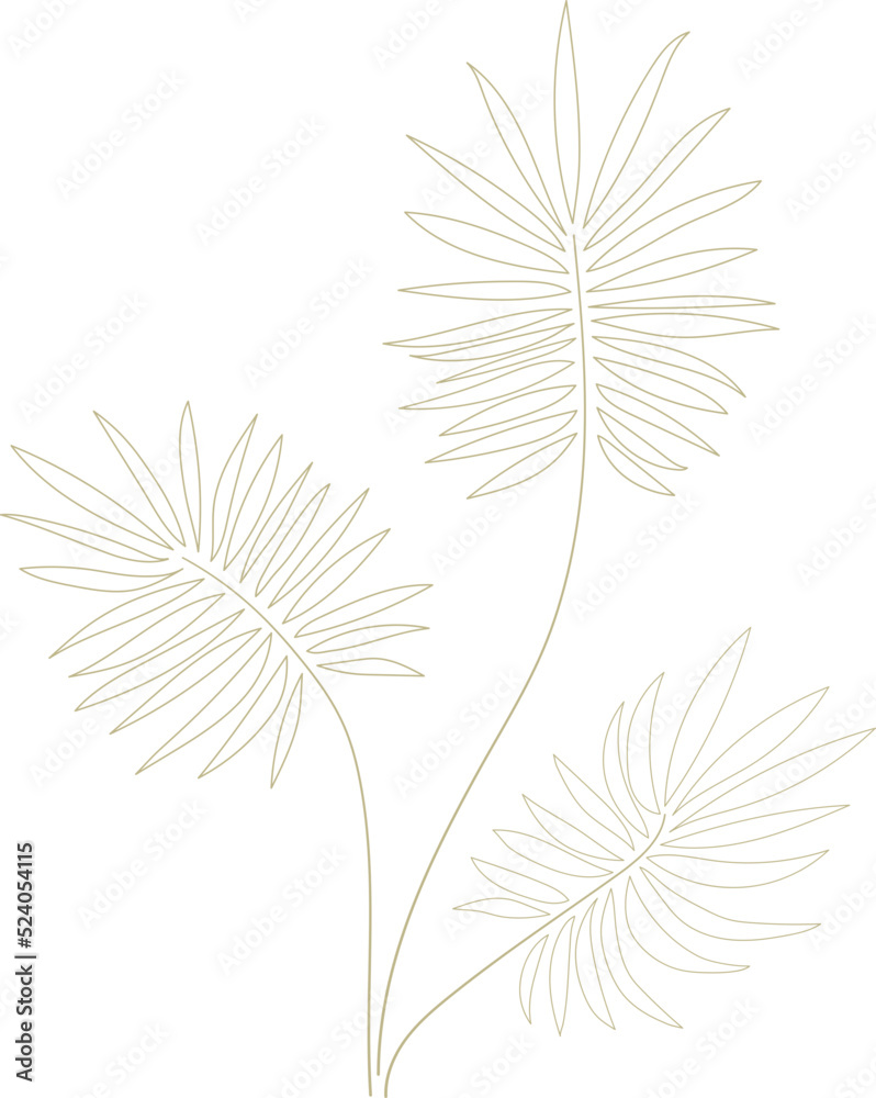 custom made wallpaper toronto digitalpalm leaf illustration