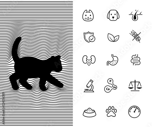 Animal icon set. The outline icons are well scalable and editable. Contrasting elements are good for different backgrounds. EPS10.