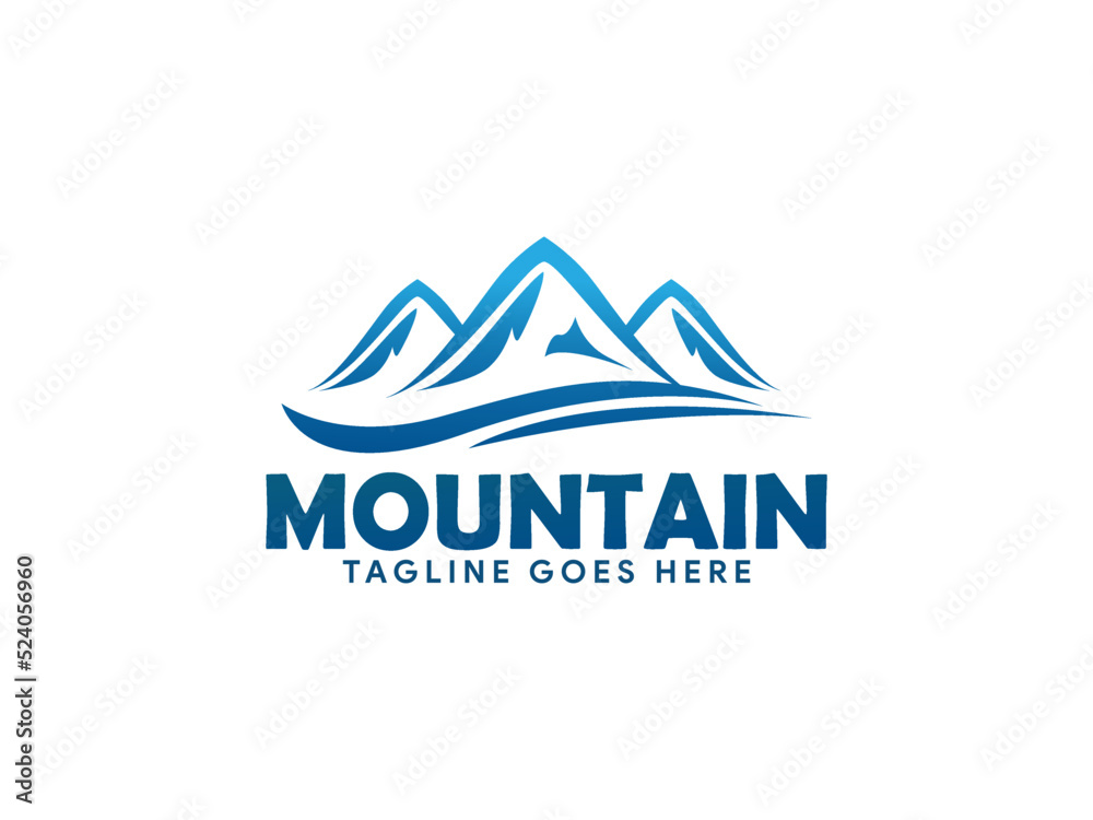 Mountain logo design template. Mountain Logo Concept. Camping products. Vector illustration.