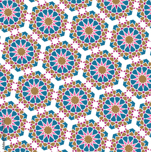 vector seamless Arabic mosaic pattern