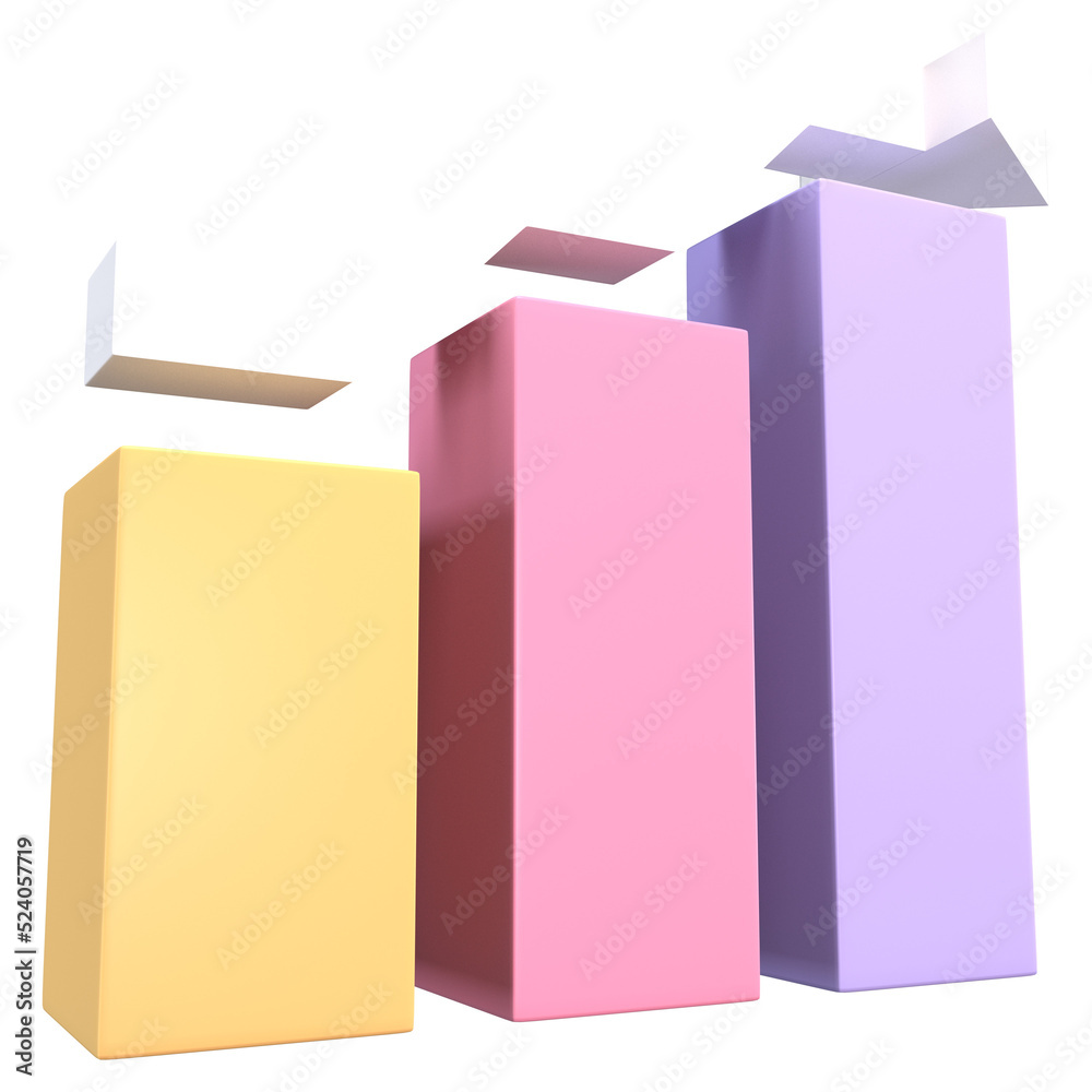 3d bar graph icon, for UI, poster, banner, social media post. 3D rendering 3d bar graph icon, for UI, poster, banner, social media post. 3D rendering