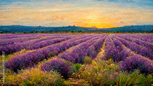 Lavender fields.Rural landscape.