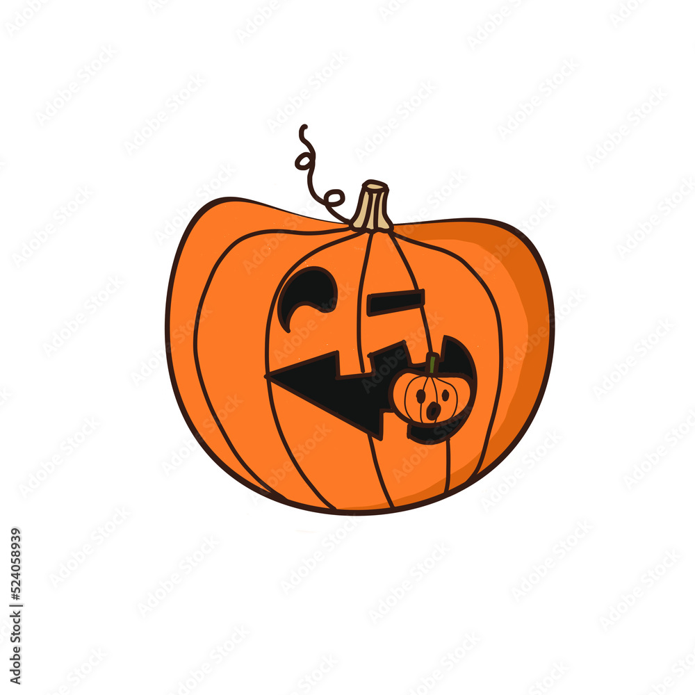 Fototapeta premium halloween pumpkin isolated with transperent backgound