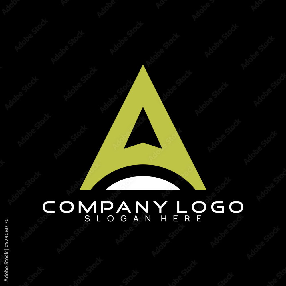 Vector logo design letter A abstract. Vector logo design letter A abstract.
