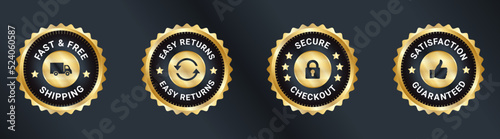 Money back guarantee, Free Shipping Trust Badges ,Trust Badges
