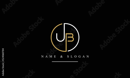UB, BU, U, B abstract letters logo monogram