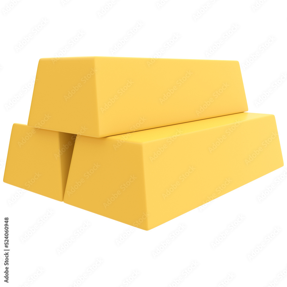 3d gold bullion illustration, for UI, poster, banner, social media post. 3D rendering 3d gold bullion illustration, for UI, poster, banner, social media post. 3D rendering