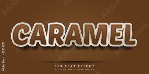 caramel 3d editable text effect