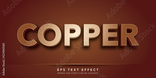 copper 3d editable text effect