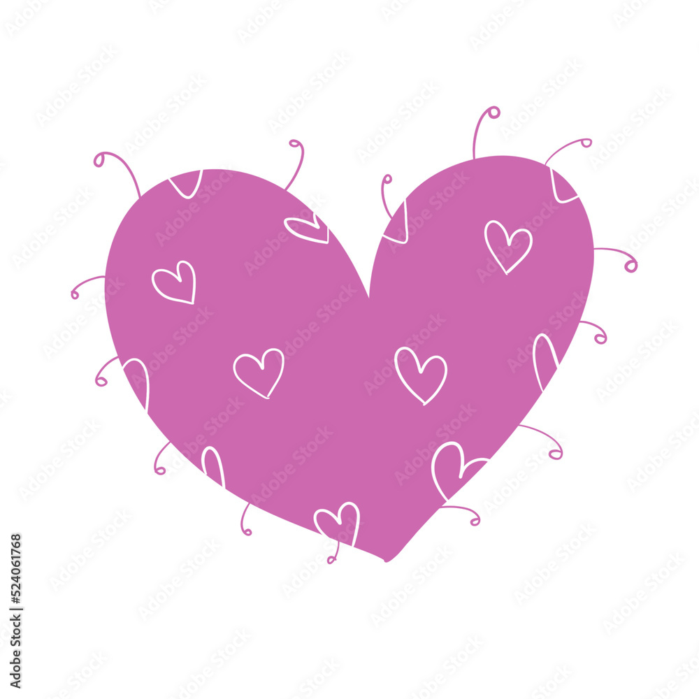 purple heart with hearts