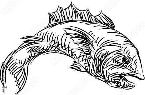 Fish Food Grunge Style Hand...