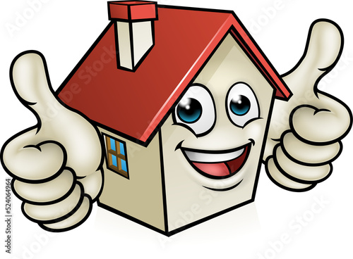 House Cartoon Mascot Character