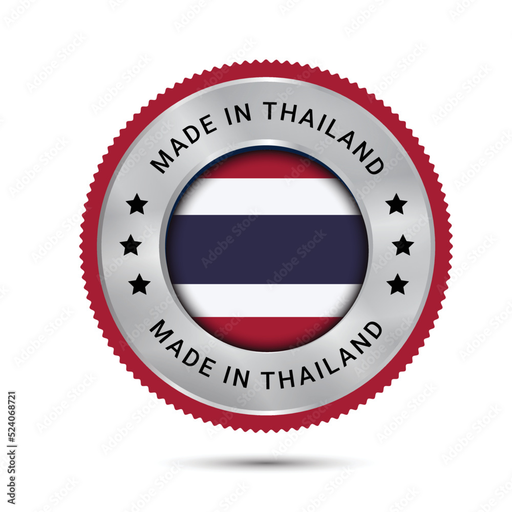 Made in Thailand round label, Modern made in Thailand logo Made in Thailand round label, Modern made in Thailand logo