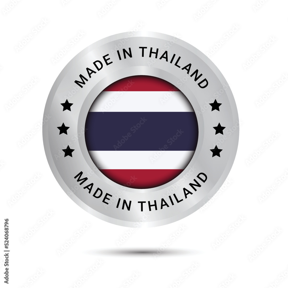 Made in Thailand round label, Modern made in Thailand logo Made in Thailand round label, Modern made in Thailand logo