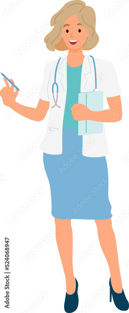 woman as a medical doctor character