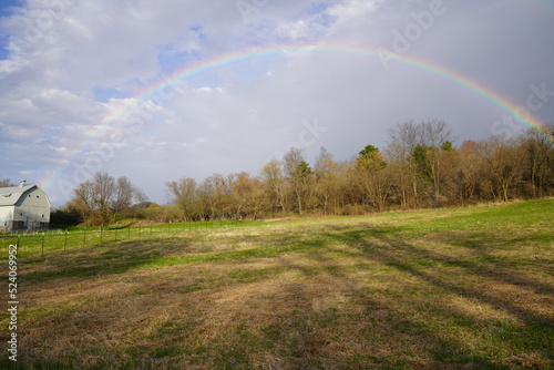 rainbow over the field photo