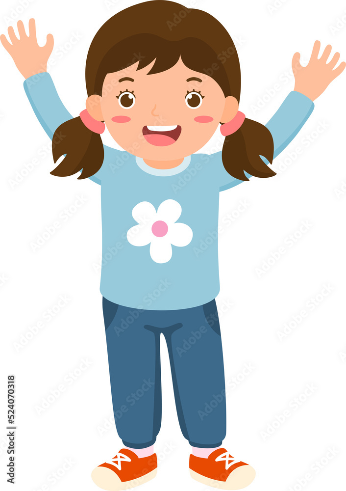 Happy preschool children or toddler character for school kids activity concept. Multicultural child in different positions. Happy preschool children or toddler character for school kids activity concept. Multicultural child in different positions.
