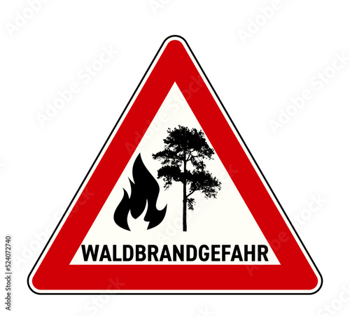Gefahrenzeichen Waldbrand