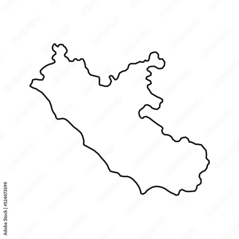 Lazio Map. Region of Italy. Vector illustration.