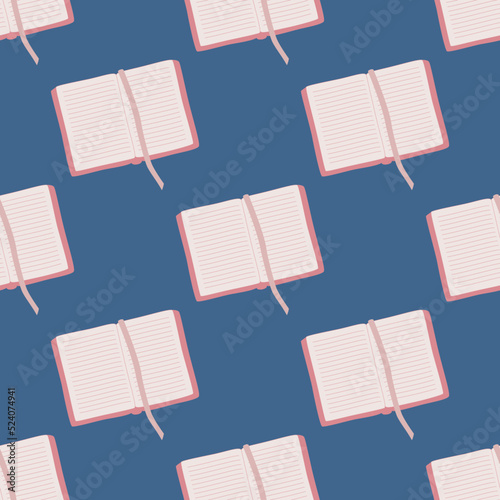 Seamless vector notebook pattern. Stylish paper note, copybook background for fabric, textile, cover etc.	